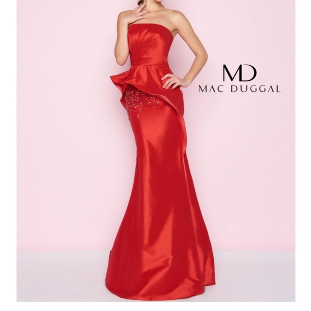 Mac Duggal Red Sheath Dress, NWT, Size 6
